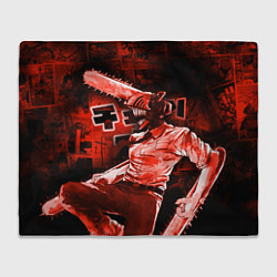 Плед флисовый Chainsaw Man, Дэнджи, цвет: 3D-велсофт