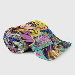 Плед флисовый JoJos Bizarre Adventure - Джорно Джованна, цвет: 3D-велсофт — фото 2