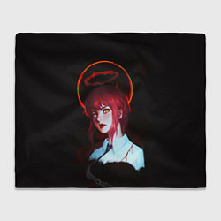 Плед флисовый Макима кровавый ангел Человек бензопила, цвет: 3D-велсофт