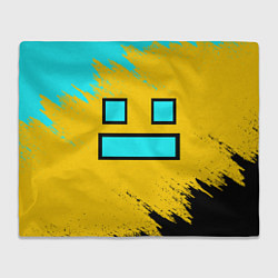 Плед флисовый GEOMETRY DASH SMILE БРЫЗГИ КРАСОК, цвет: 3D-велсофт