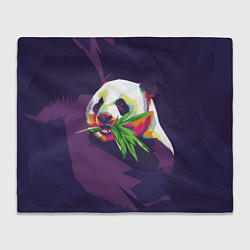Плед флисовый Панда с бамбуком, цвет: 3D-велсофт