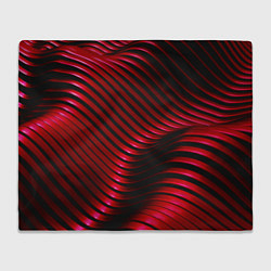 Плед флисовый Волны красного металла, цвет: 3D-велсофт