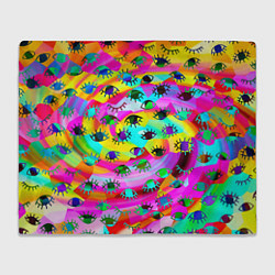 Плед флисовый Психоделические взгляды, цвет: 3D-велсофт