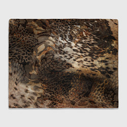 Плед флисовый Тигриная шикарная шкура, цвет: 3D-велсофт