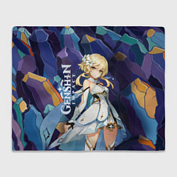Плед флисовый Люмин путешественница из Genshin Impact, цвет: 3D-велсофт