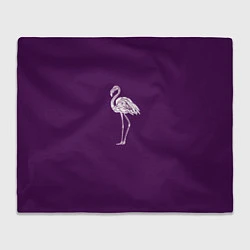 Плед флисовый Фламинго в сиреневом, цвет: 3D-велсофт