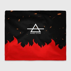 Плед флисовый 30 Seconds to Mars - Fire, цвет: 3D-велсофт