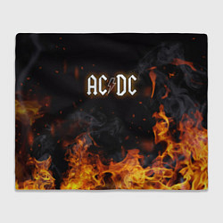 Плед флисовый ACDC - Fire, цвет: 3D-велсофт