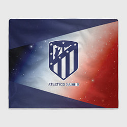 Плед флисовый АТЛЕТИКО Atletico Madrid Графика, цвет: 3D-велсофт