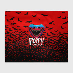 Плед флисовый Poppy Playtime летучие мыши, цвет: 3D-велсофт