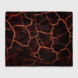 Плед флисовый Раскаленная лаваhot lava, цвет: 3D-велсофт
