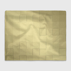 Плед флисовый Золотые квадраты, цвет: 3D-велсофт