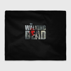 Плед флисовый Walking dead - лого с пятнами крови, цвет: 3D-велсофт