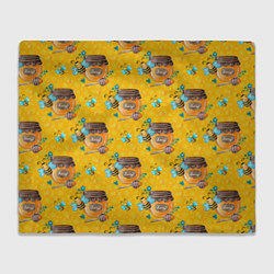 Плед флисовый Мед и пчелы, цвет: 3D-велсофт