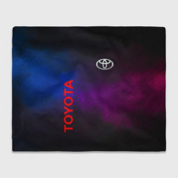 Плед флисовый Toyota - неоновый дым, цвет: 3D-велсофт