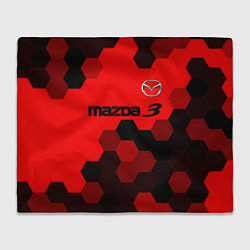 Плед флисовый MAZDA 3 Графика, цвет: 3D-велсофт
