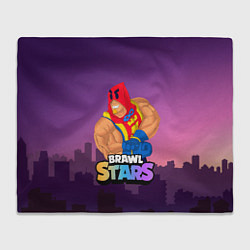 Плед флисовый GROM BRAWL STARS NIGHT CITY, цвет: 3D-велсофт