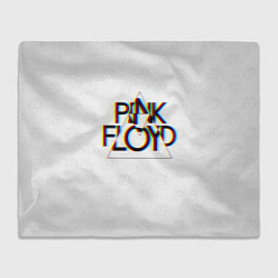 Плед флисовый PINK FLOYD LOGO ПИНК ФЛОЙД ГЛИТЧ, цвет: 3D-велсофт