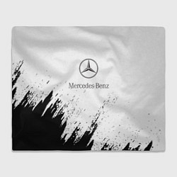 Плед флисовый Mercedes-Benz - White texture, цвет: 3D-велсофт
