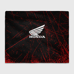 Плед флисовый Honda Красные линии, цвет: 3D-велсофт