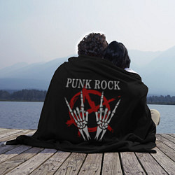 Плед флисовый Punk Rock Панки Хой, цвет: 3D-велсофт — фото 2