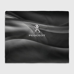 Плед флисовый Peugeot blak, цвет: 3D-велсофт