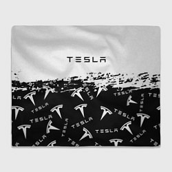 Плед флисовый Tesla - Black & White, цвет: 3D-велсофт