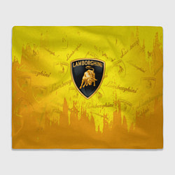 Плед флисовый Lamborghini pattern gold, цвет: 3D-велсофт