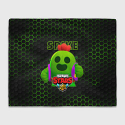 Плед флисовый BRAWL STARS, , Спайк Spike, цвет: 3D-велсофт