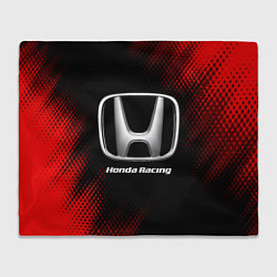 Плед флисовый HONDA RACING Sport Style, цвет: 3D-велсофт