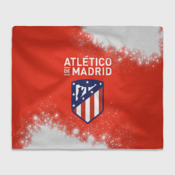 Плед флисовый ATLETICO MADRID Брызги, цвет: 3D-велсофт