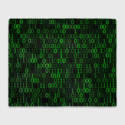 Плед флисовый Бинарный Код Binary Code, цвет: 3D-велсофт
