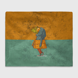 Плед флисовый Лягушка модник Frog, цвет: 3D-велсофт