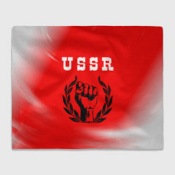 Плед флисовый USSR - КУЛАК Космос, цвет: 3D-велсофт