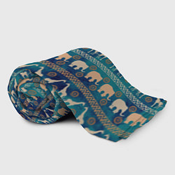 Плед флисовый Жирафы и слоны, цвет: 3D-велсофт — фото 2