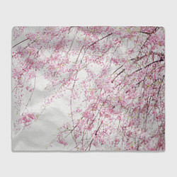 Плед флисовый Розовое цветение, цвет: 3D-велсофт