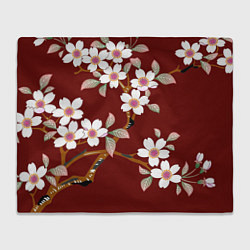 Плед флисовый Векторная весна, цвет: 3D-велсофт