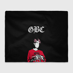 Плед флисовый Lil Peep GBC Лил Пип Надпись, цвет: 3D-велсофт