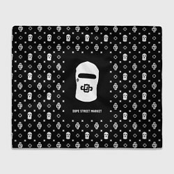 Плед флисовый Узор Black Dope Ski Mask Dope Street Market, цвет: 3D-велсофт