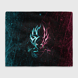 Плед флисовый Неоновый Гоку Блек Аниме Anime Dragon Ball, цвет: 3D-велсофт