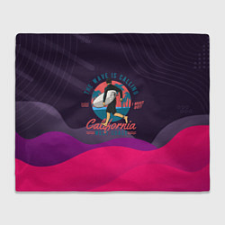 Плед флисовый Серфинг и лето, цвет: 3D-велсофт