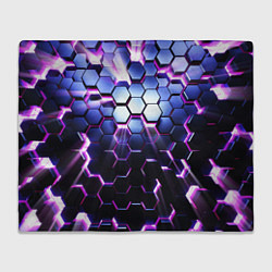 Плед флисовый Соты - 3d, цвет: 3D-велсофт