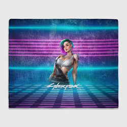 Плед флисовый Judy 18 Джуди Cyberpunk2077, цвет: 3D-велсофт