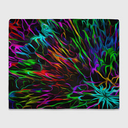 Плед флисовый Neon pattern Vanguard, цвет: 3D-велсофт