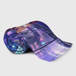 Плед флисовый Jydy Джуди Cyberpunk2077, цвет: 3D-велсофт — фото 2