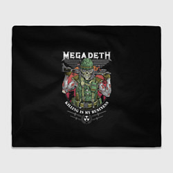 Плед флисовый MEGADETH killing is my business, цвет: 3D-велсофт