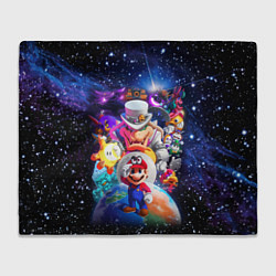 Плед флисовый Super Mario Odyssey Space Video game, цвет: 3D-велсофт
