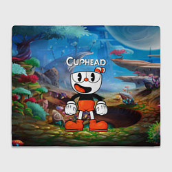 Плед флисовый Cuphead Красная чашечка, цвет: 3D-велсофт