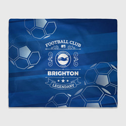 Плед флисовый Brighton FC 1, цвет: 3D-велсофт