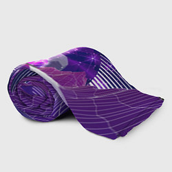 Плед флисовый Vaporwave Neon Space, цвет: 3D-велсофт — фото 2